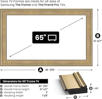  deco frame♡ Amazon.com: Frame My TV Deco TV Frames - Champagne Smart